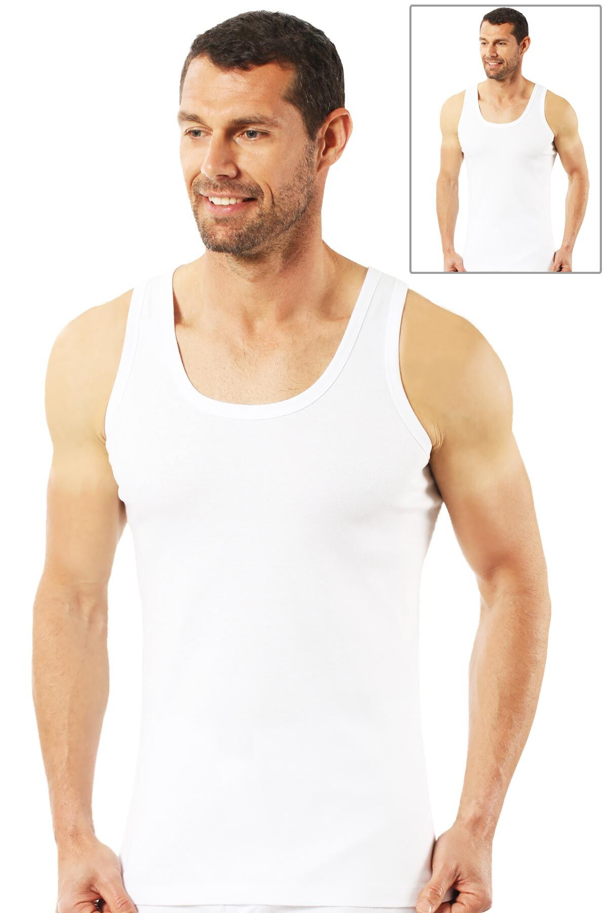 Мужская майка бельевая Озкан - Белая