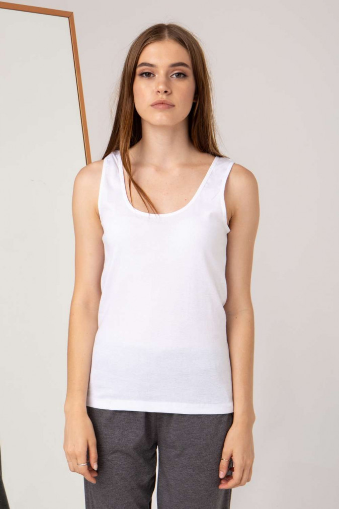 Майка жіноча широка бретель Ozkan - Білий