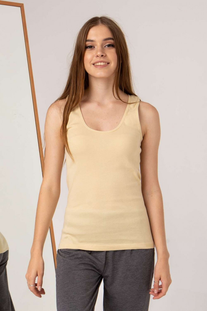 Майка жіноча широка бретель Ozkan - Бежевий