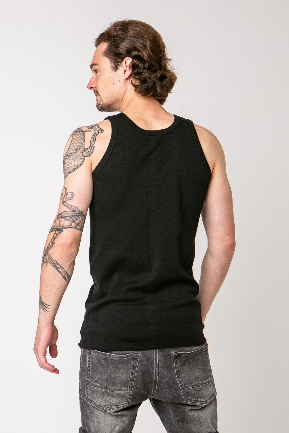 Мужская майка бельевая Озкан - Черный