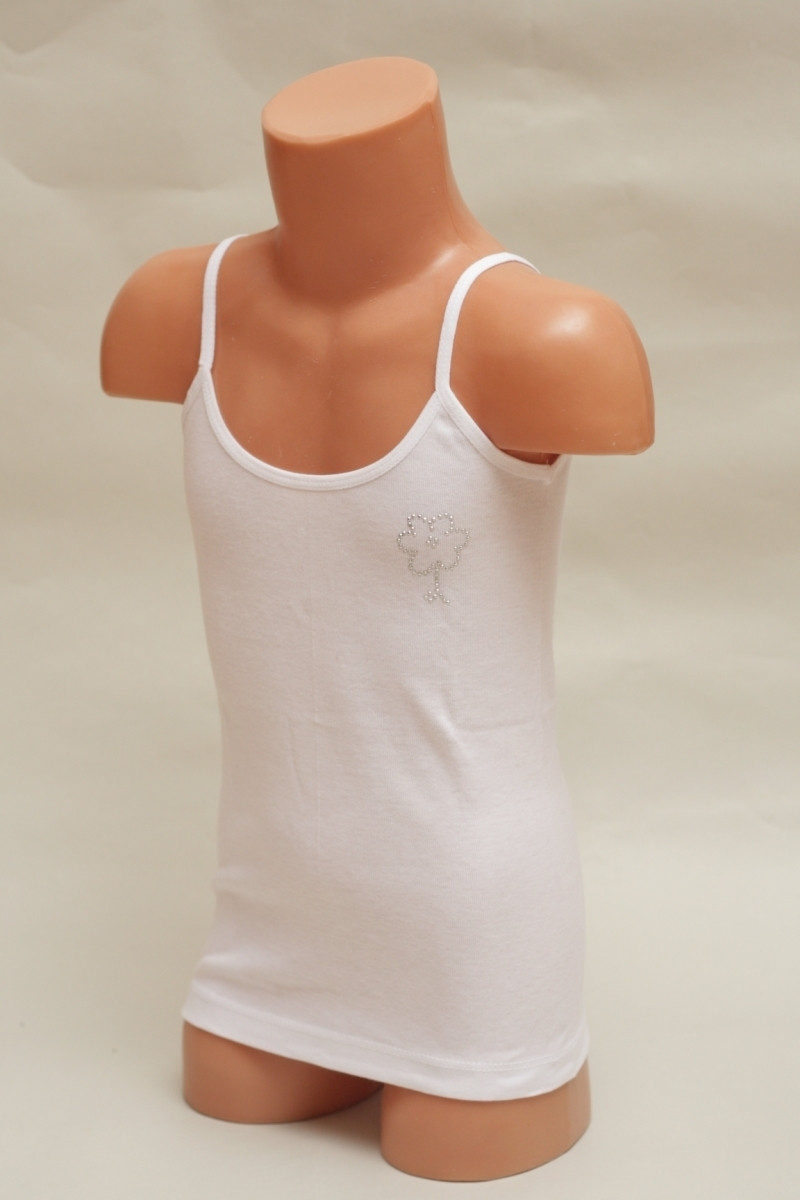 Майка девичья с аппликациями из камушков