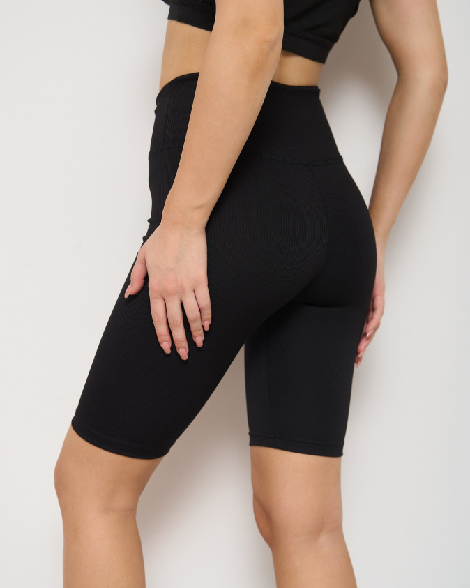 Велосипедки жіночі - в рубчик - Чорні