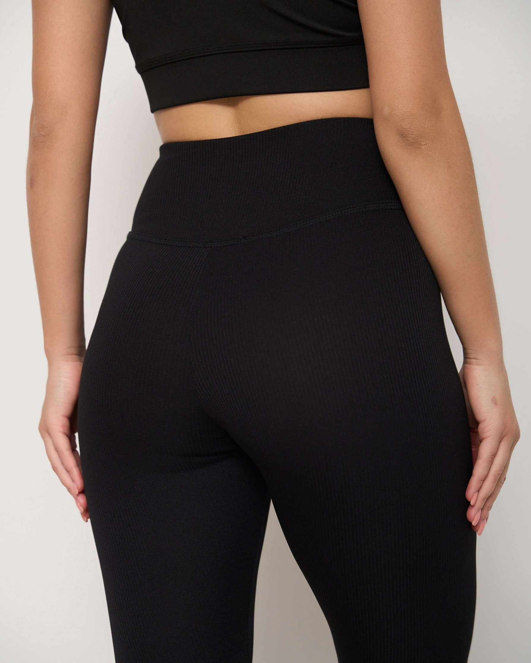 Лосини жіночі - в рубчик - Чорні - 2XL-4XL