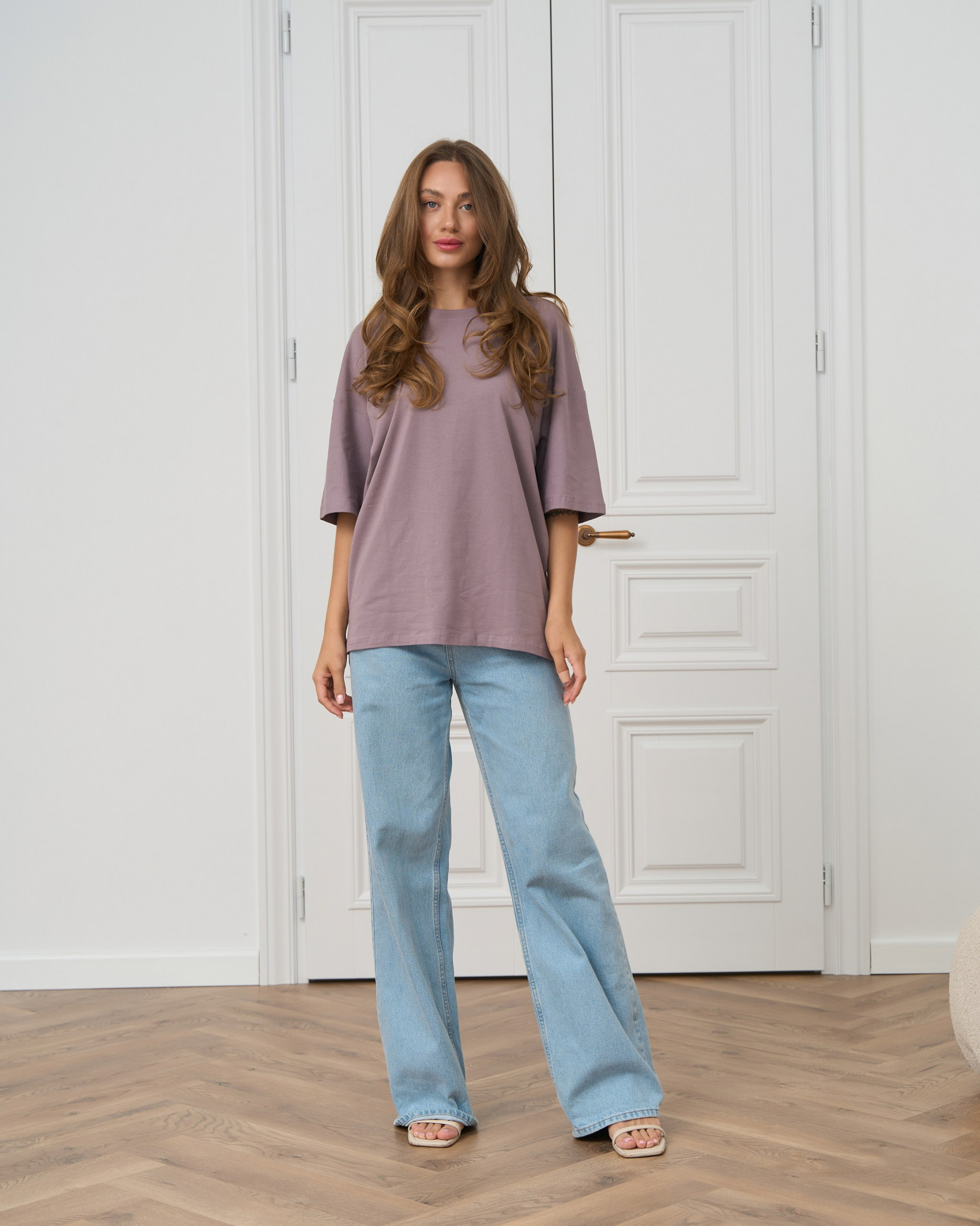 Футболка жіноча оверсайз кругле горло - Капучіно