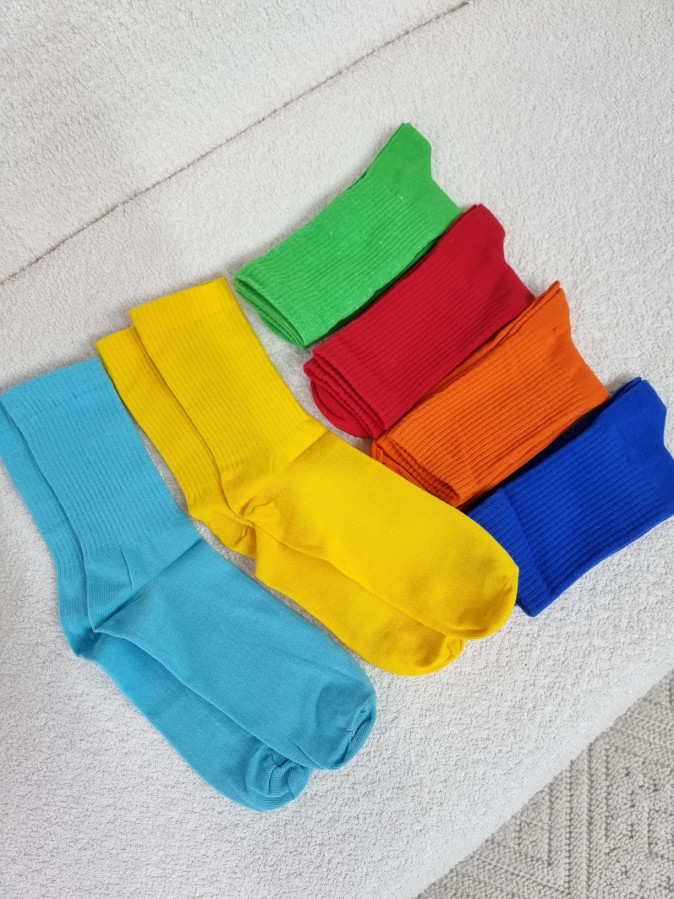 Чоловічі високі шкарпетки бавовна - Яскравий мікс