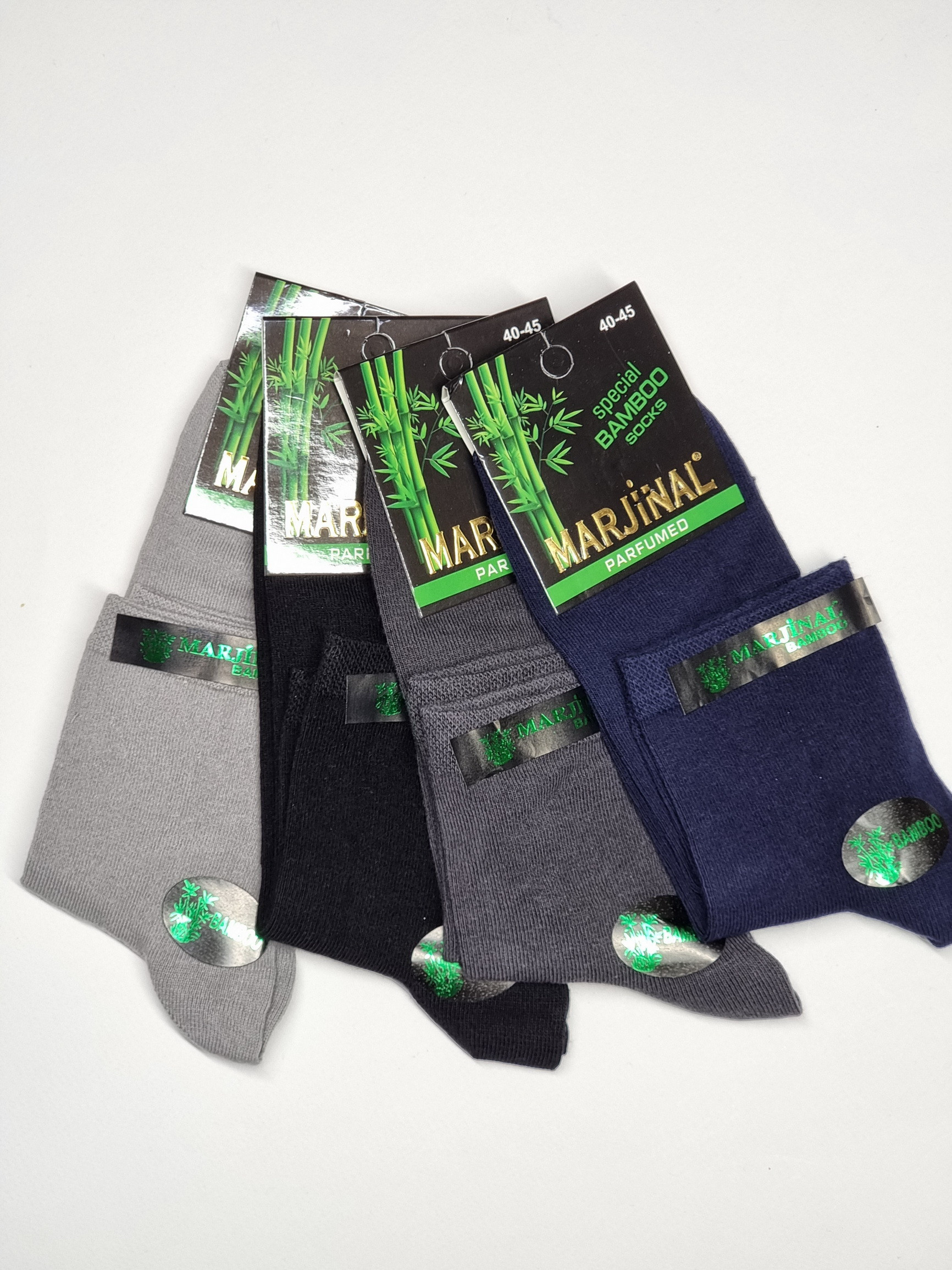 Мужские бамбуковые носки, средние - однотонный микс, парфумированные