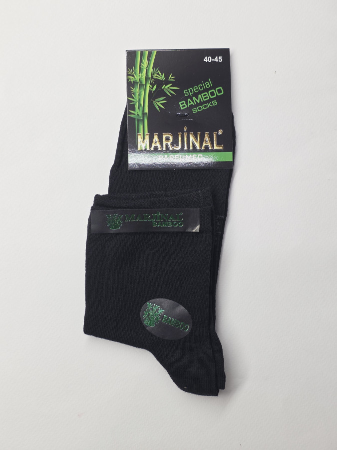 Чоловічі бамбукові шкарпетки, середня довжина - Чорні, парфумовані