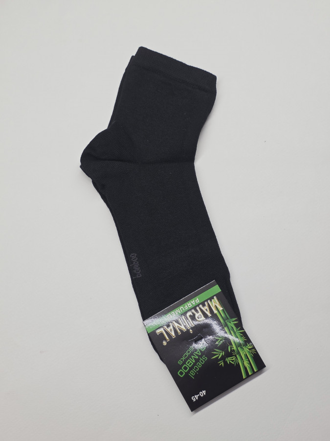 Чоловічі бамбукові шкарпетки, середні - Чорні, парфумовані