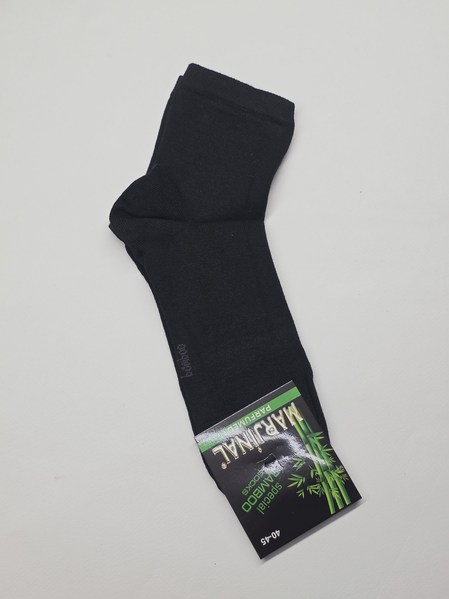 Чоловічі бамбукові шкарпетки, середні - Чорні, парфумовані