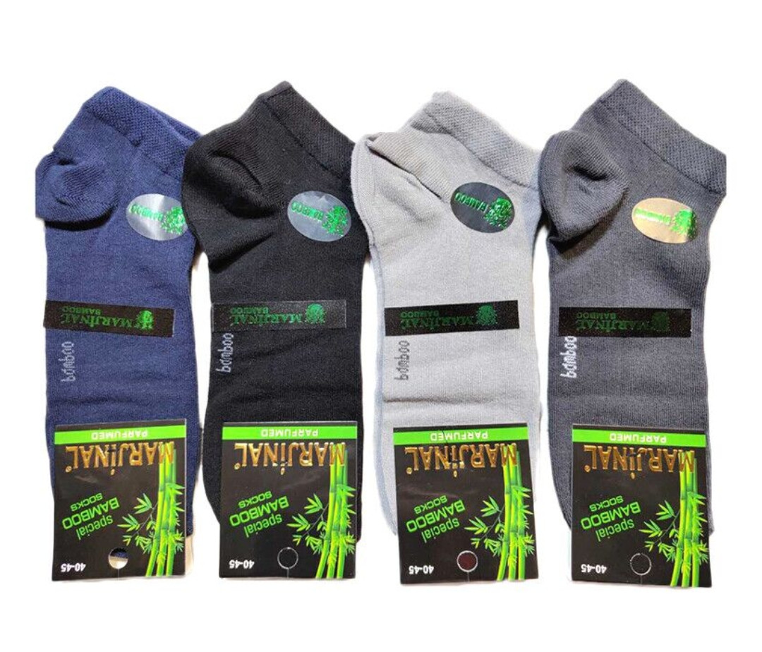 Чоловічі короткі шкарпетки - темний мікс - Бамбук