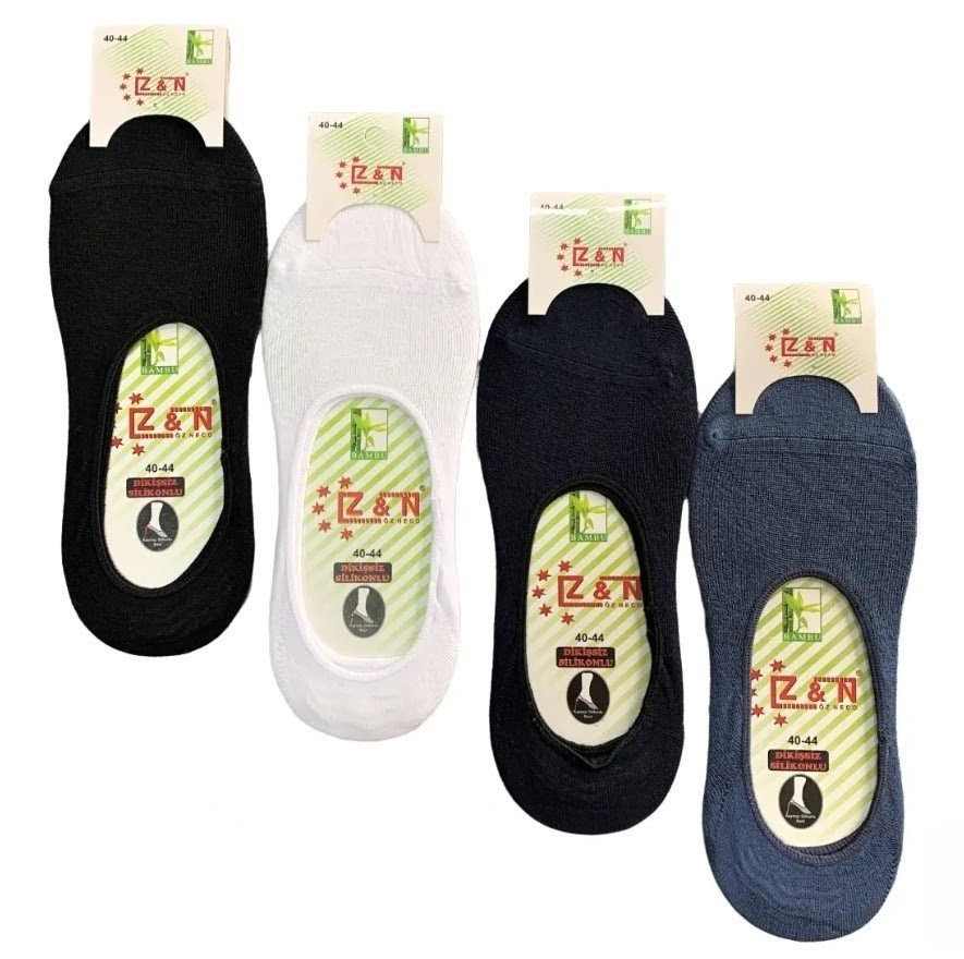 Чоловічі cліди без шва, просилікована п'ята - 5 кольорів - Бамбук