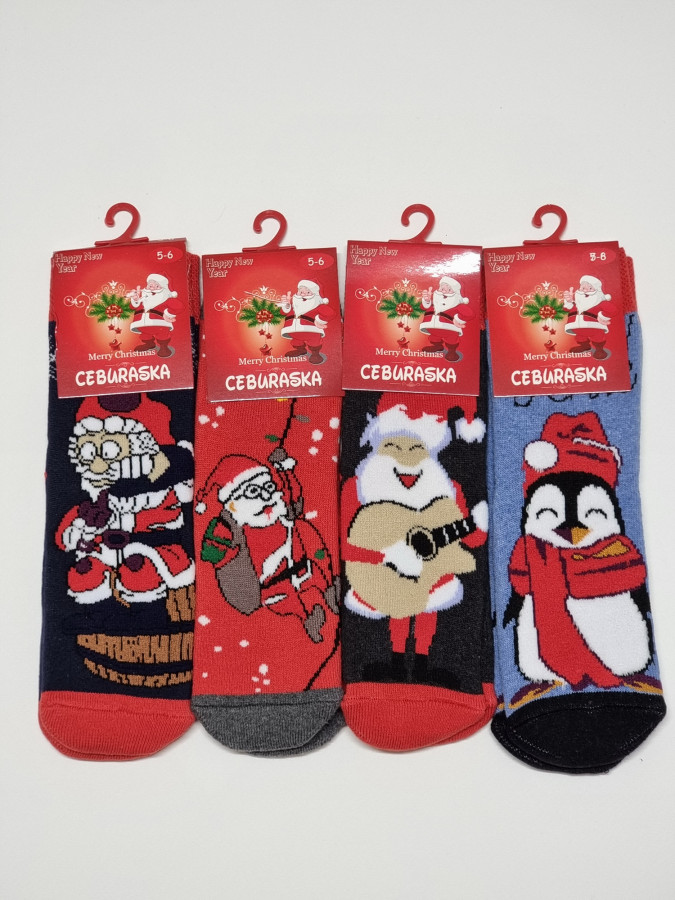 Шкарпетки новорічні для дівчинки махра - Merry Christmas