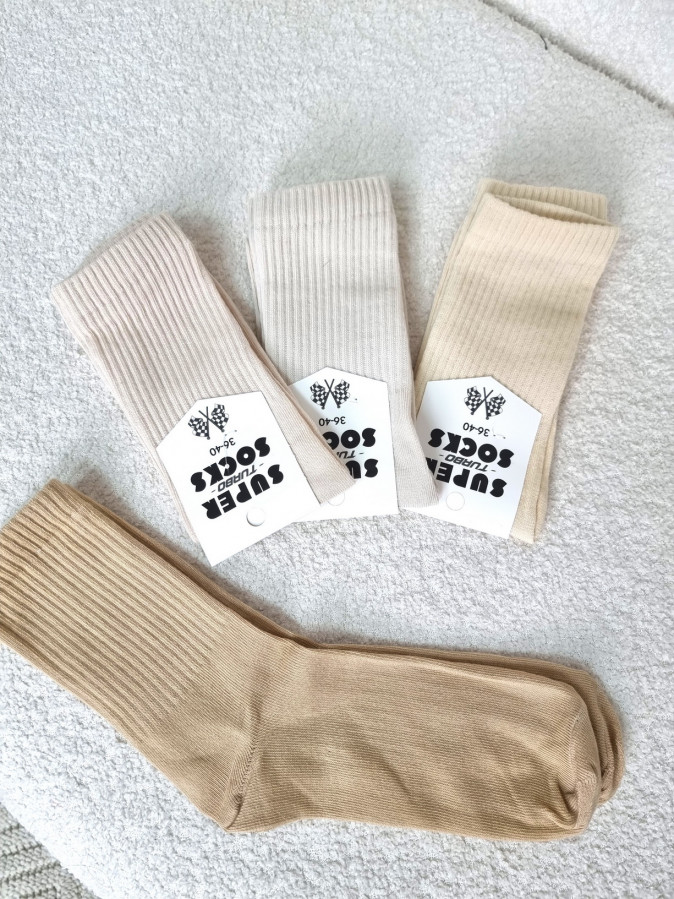 Жіночі довгі бавовняні шкарпетки - пастельні