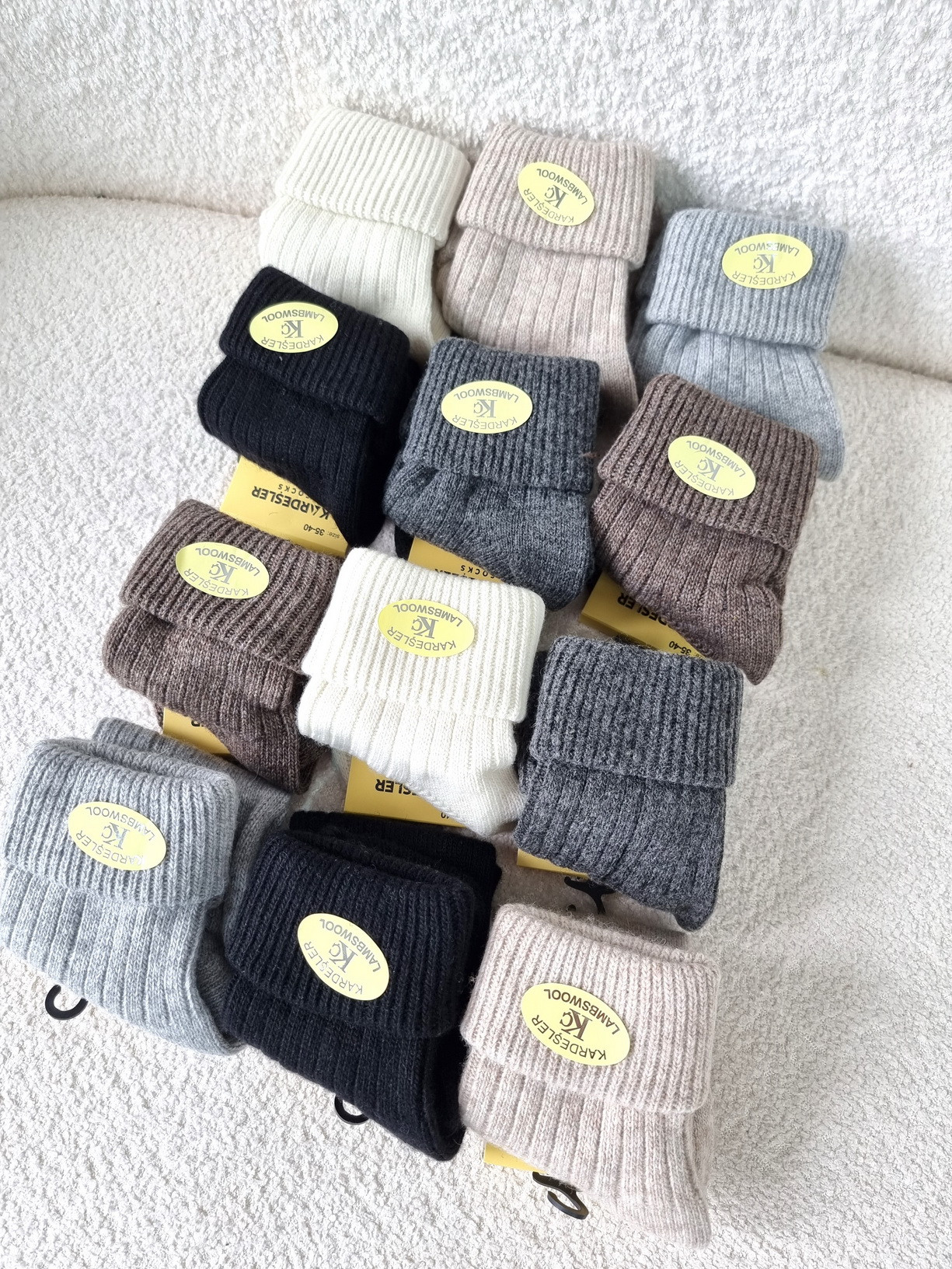 Жіночі теплі шкарпетки пастельні - з відворотом