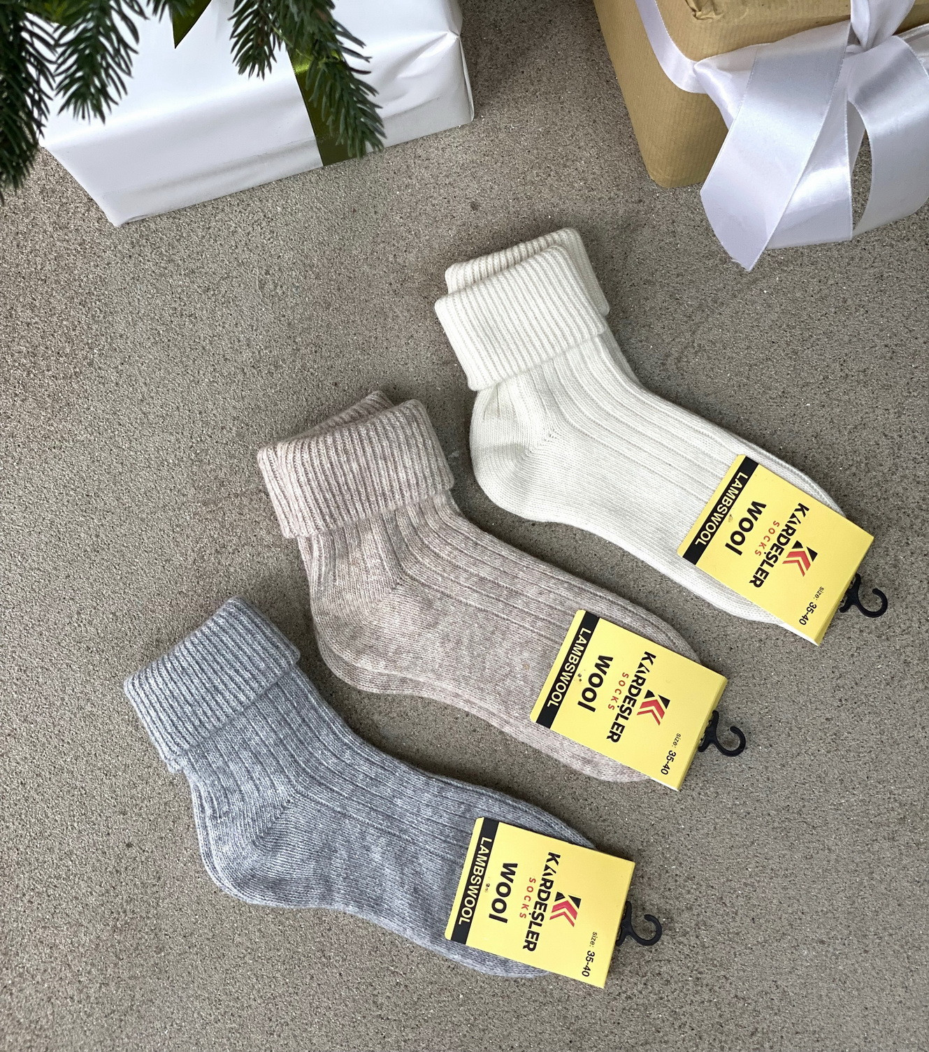 Жіночі теплі шкарпетки однотонні - з відворотом