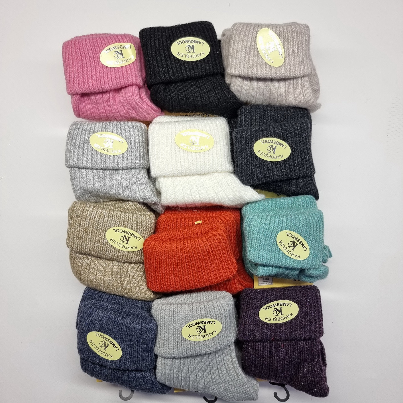 Жіночі теплі шкарпетки кольорові - з відворотом