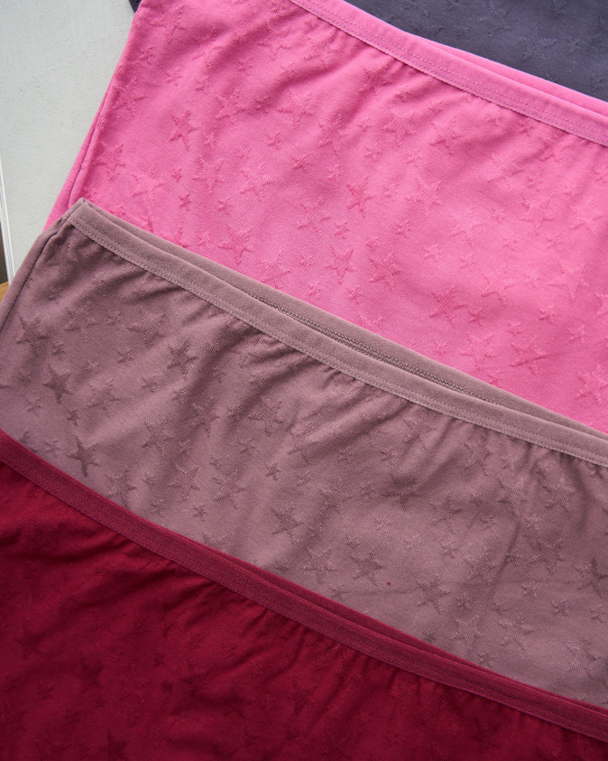 Труси жіночі Plus Size - тканина у зірочки