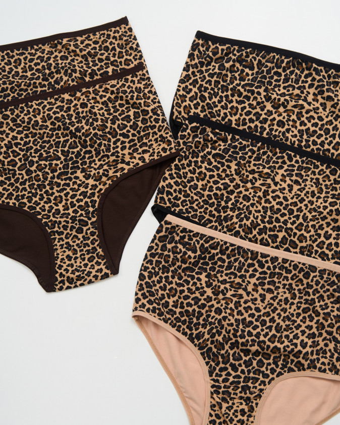 Труси жіночі Plus Size леопардовий принт - від 5 шт.