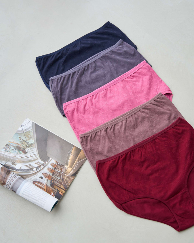 Труси жіночі Plus Size - тканина у зірочки