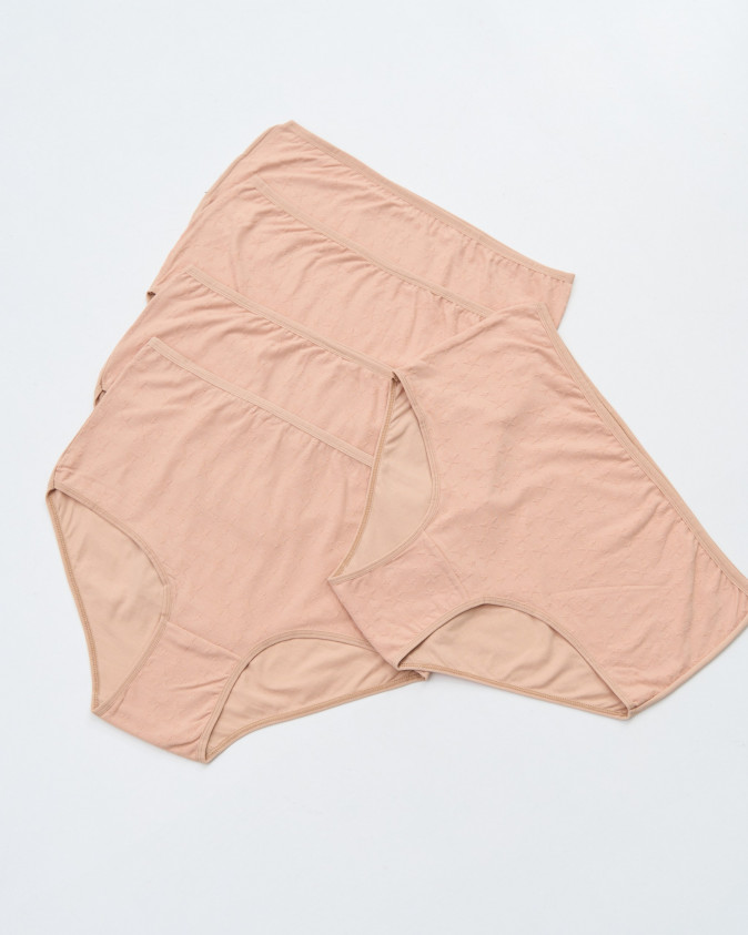 Трусики жіночі Plus Size широкий бік - Бежеві