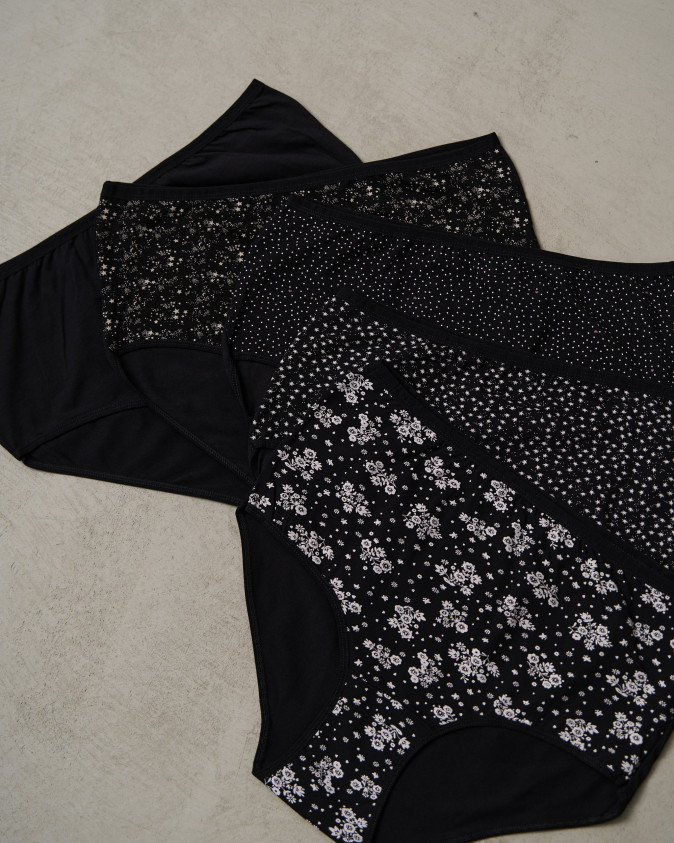 Труси жіночі мікс з дрібним малюнком - Plus Size