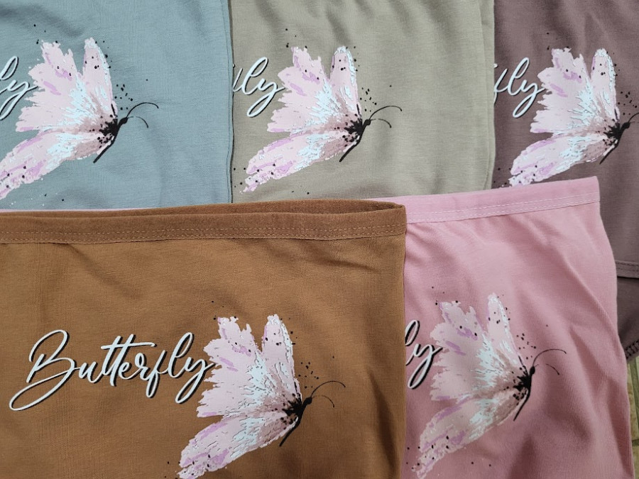 Трусики жіночі Plus Size - широкий бік з метеликом