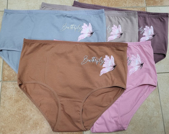 Трусики жіночі Plus Size - широкий бік з метеликом