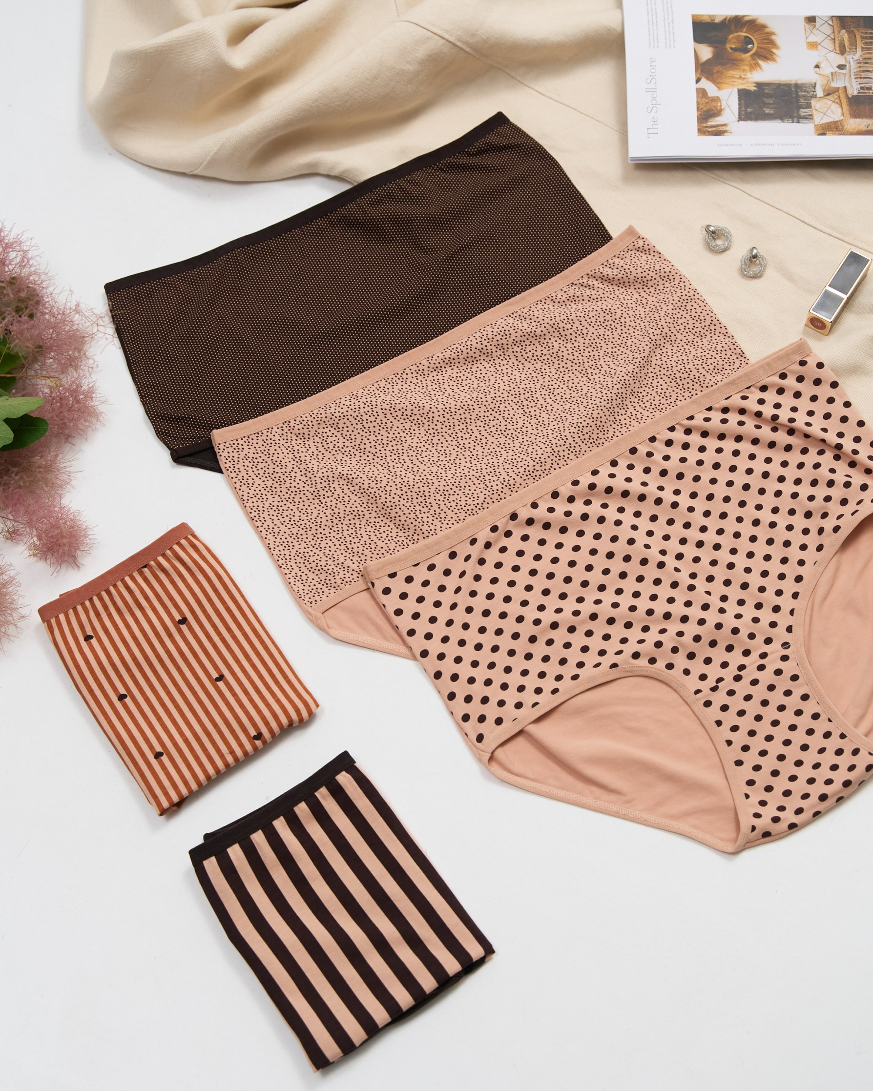 Трусики женские хлопок Plus Size - микс принтов