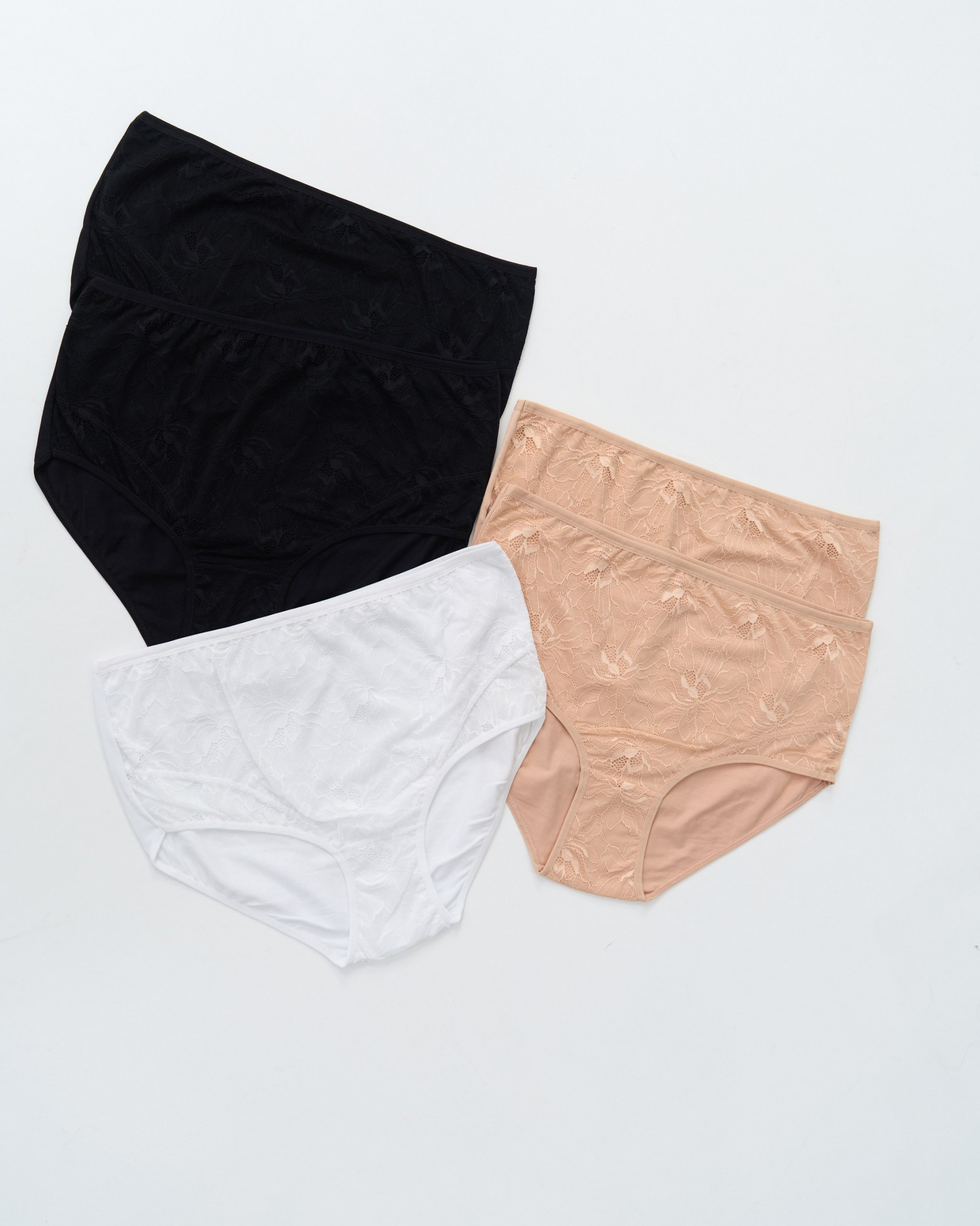 Жіночі однотонні трусики Plus Size - базовий мікс