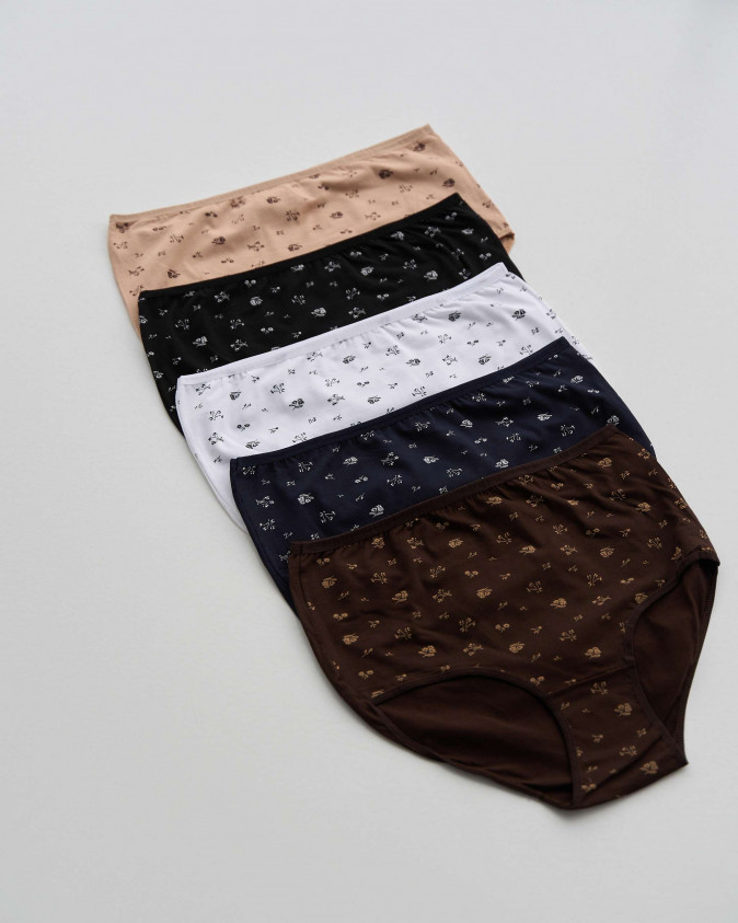 Труси жіночі Plus Size з широким боком - дрібні гілочки