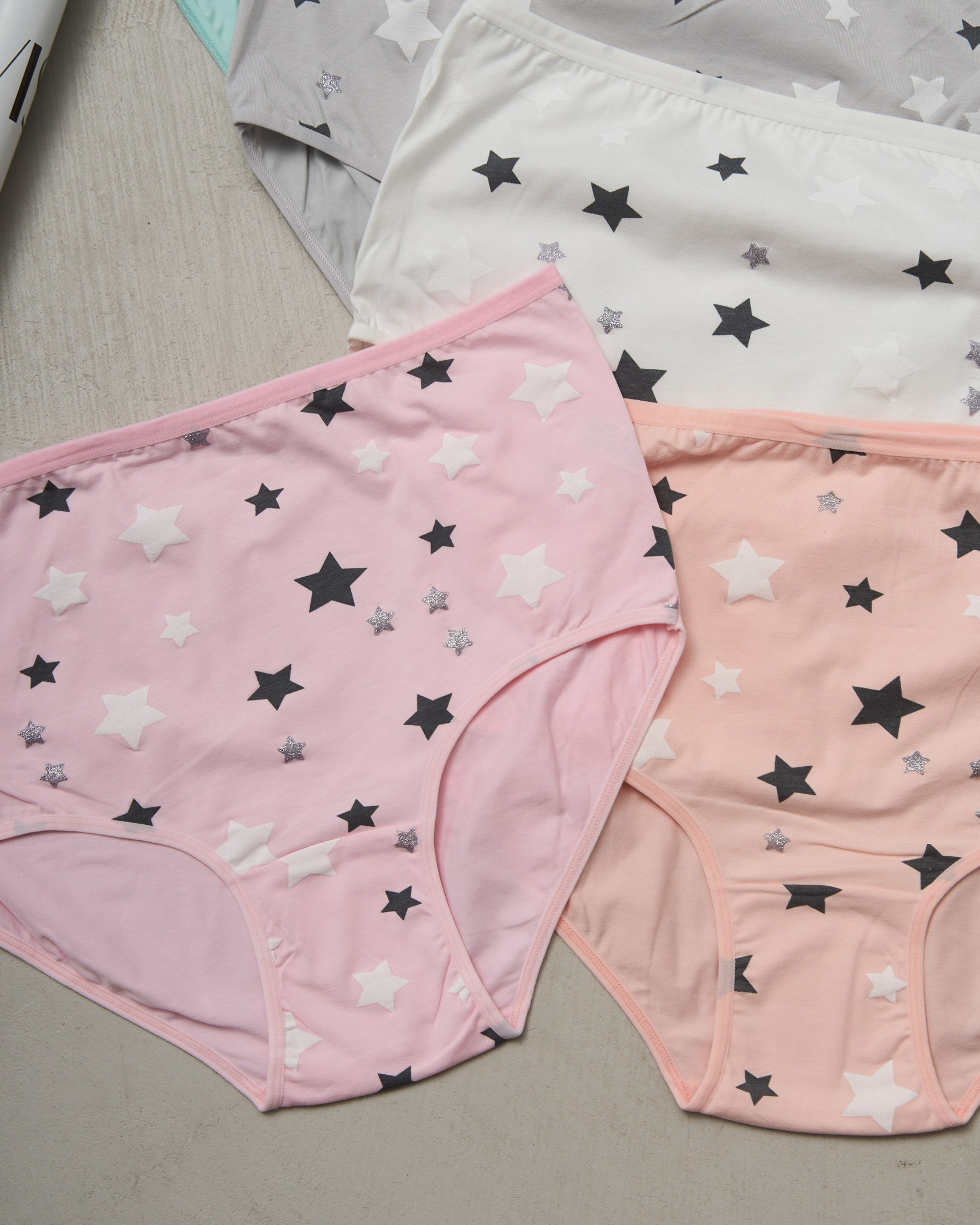Труси жіночі мікс з дрібними зірочками - Батал