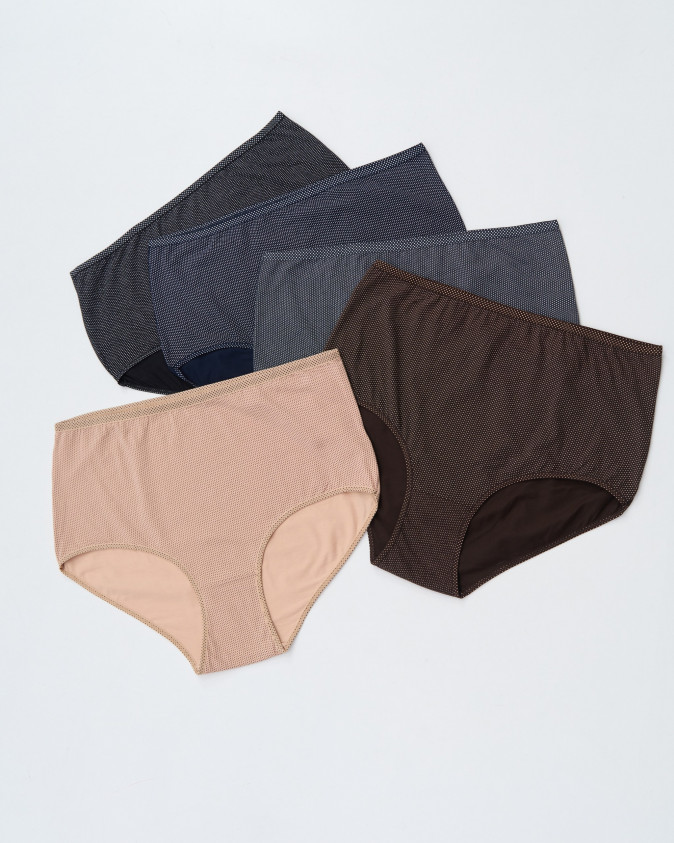 Труси жіночі Plus Size з широким боком - дрібний горошок