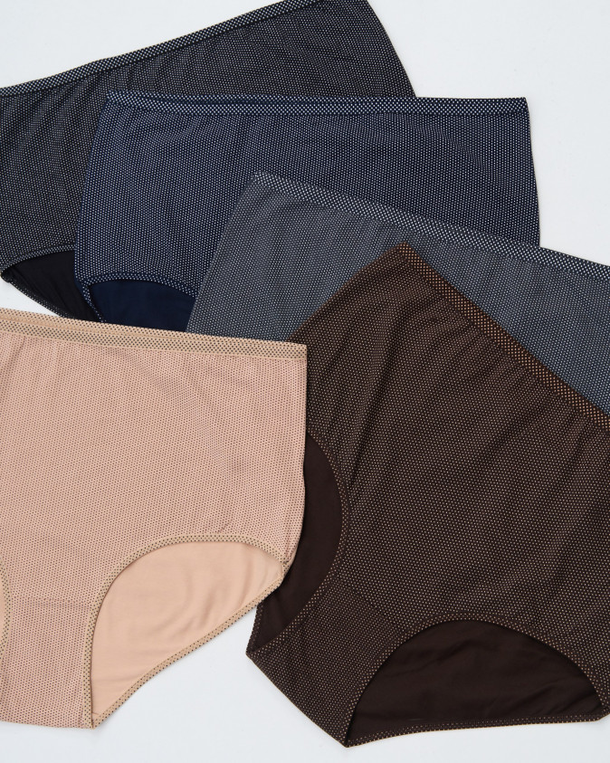 Труси жіночі Plus Size з широким боком - дрібний горошок