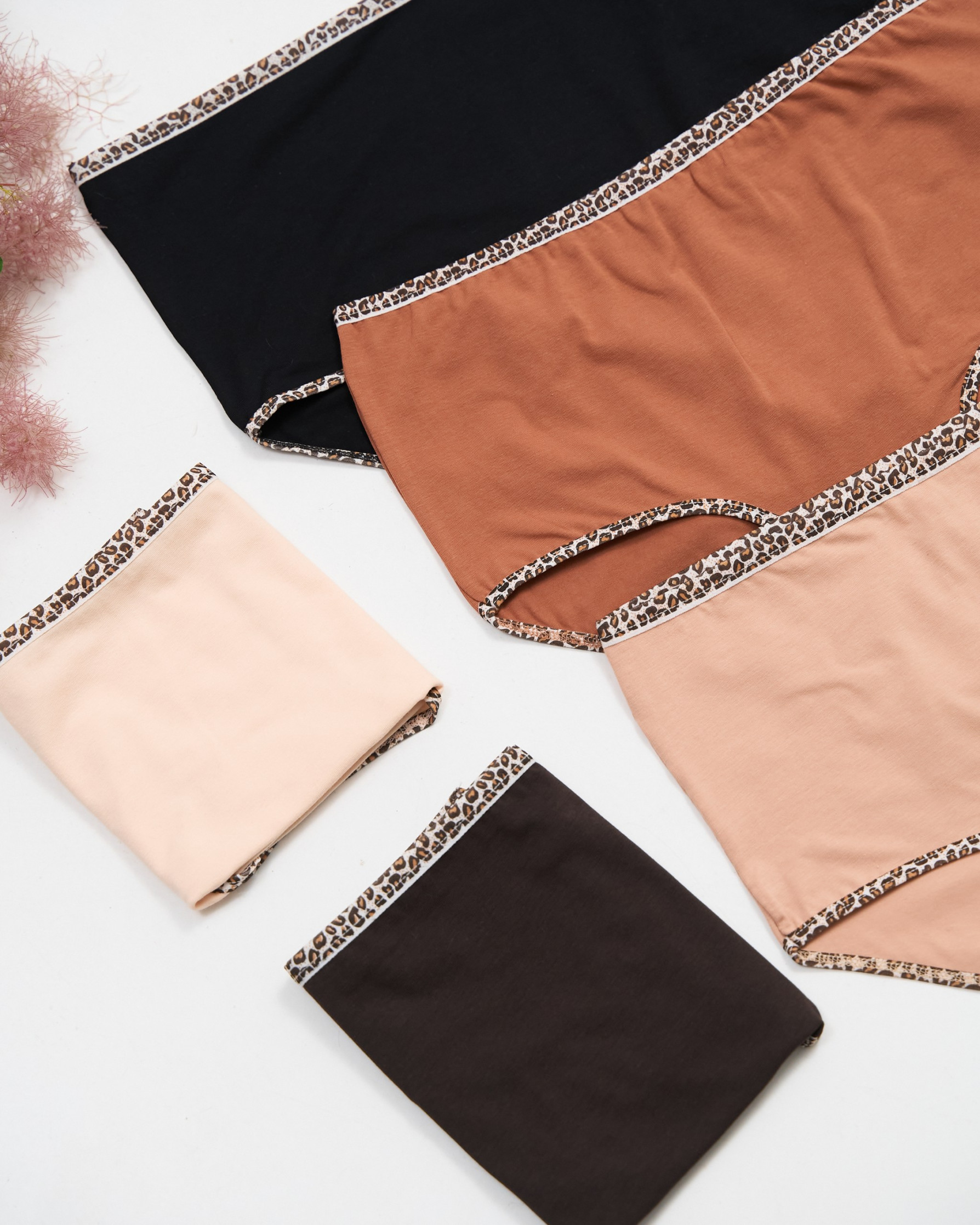 Женские трусики Plus Size - леопардовая окантовка