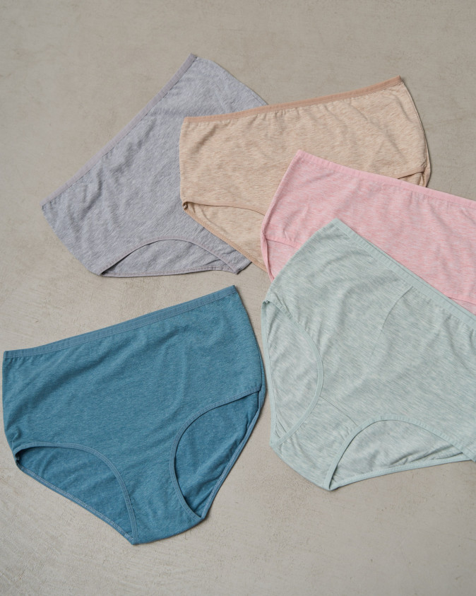 Трусики жіночі Plus Size однотонні - кольоровий мікс