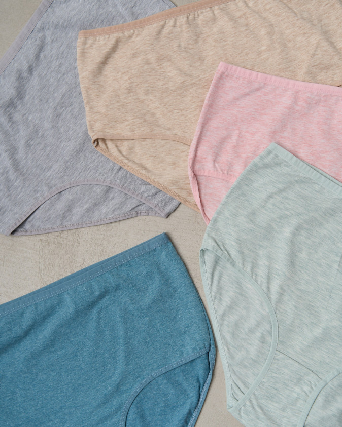 Трусики жіночі Plus Size однотонні - кольоровий мікс