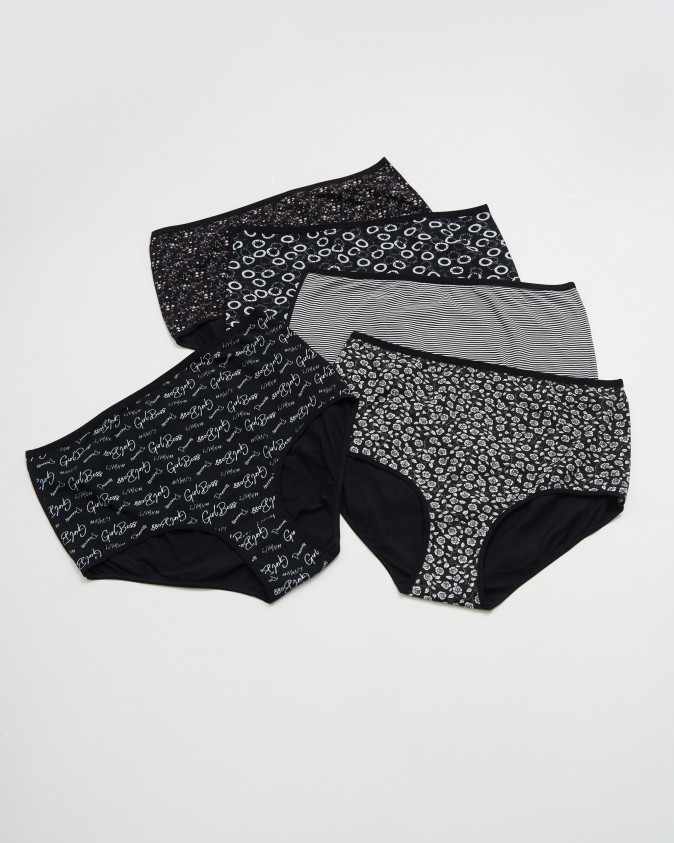 Труси жіночі темний мікс з малюнком - Plus Size