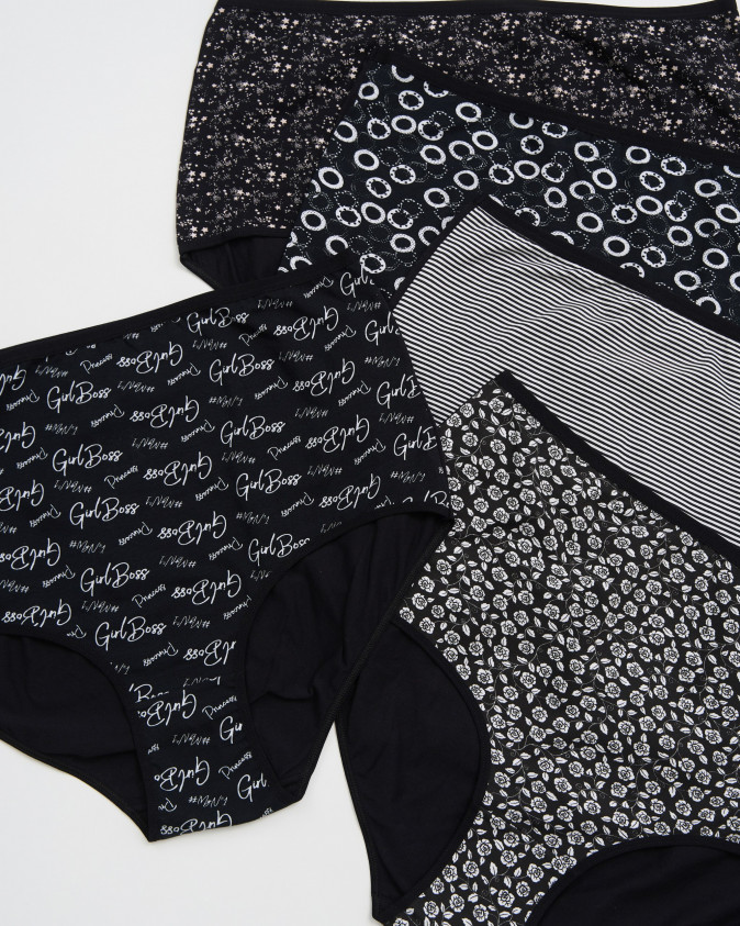 Труси жіночі темний мікс з малюнком - Plus Size