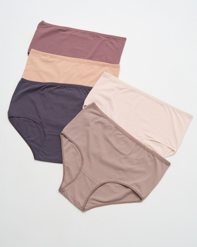 Жіночі трусики Plus Size - бежевий мікс