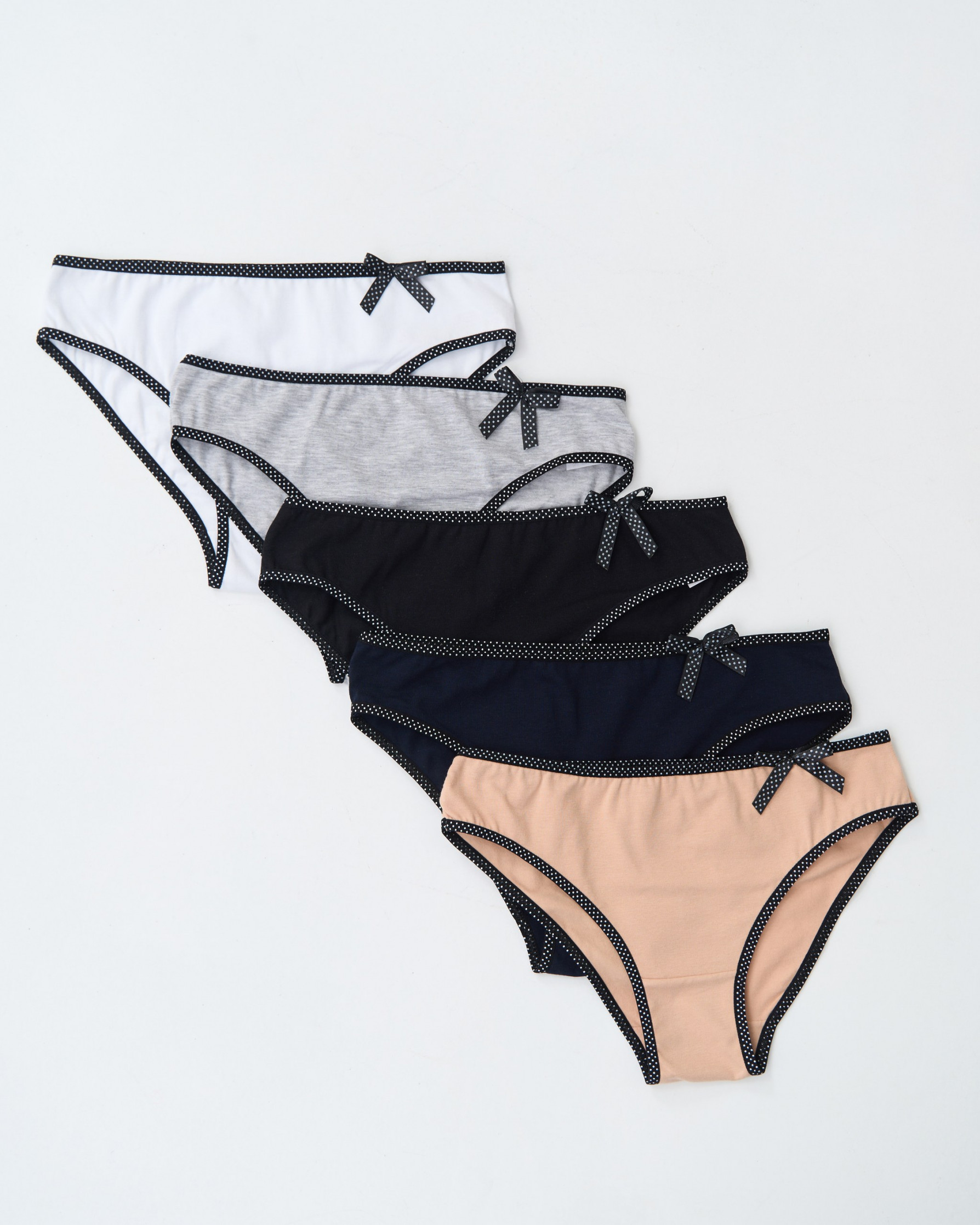 Жіночі бавовняні трусики - обрамлення в горошок