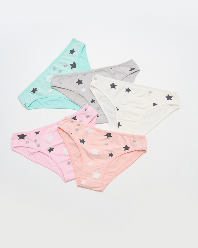 Трусики-сліпи жіночі - зірочки - пастельні кольори