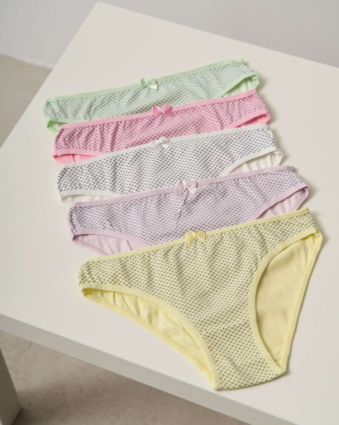 Жіночі кольорові трусики - в стильний горошок