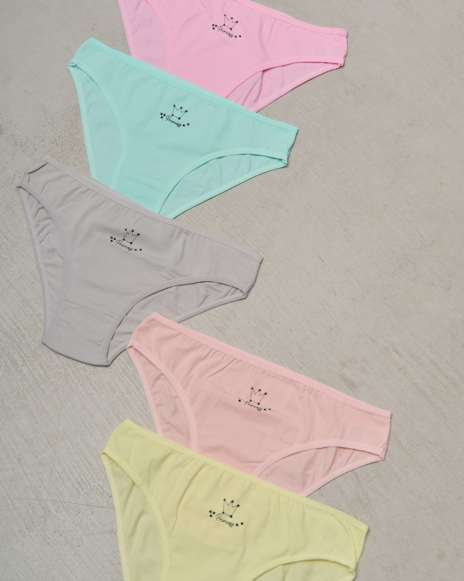 Женские цветные трусики - с короной Princess