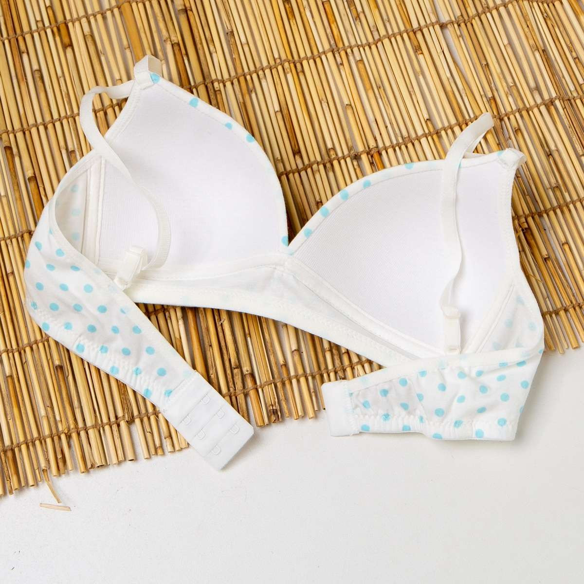 Бюстгальтер подростковый - в голубой горошек