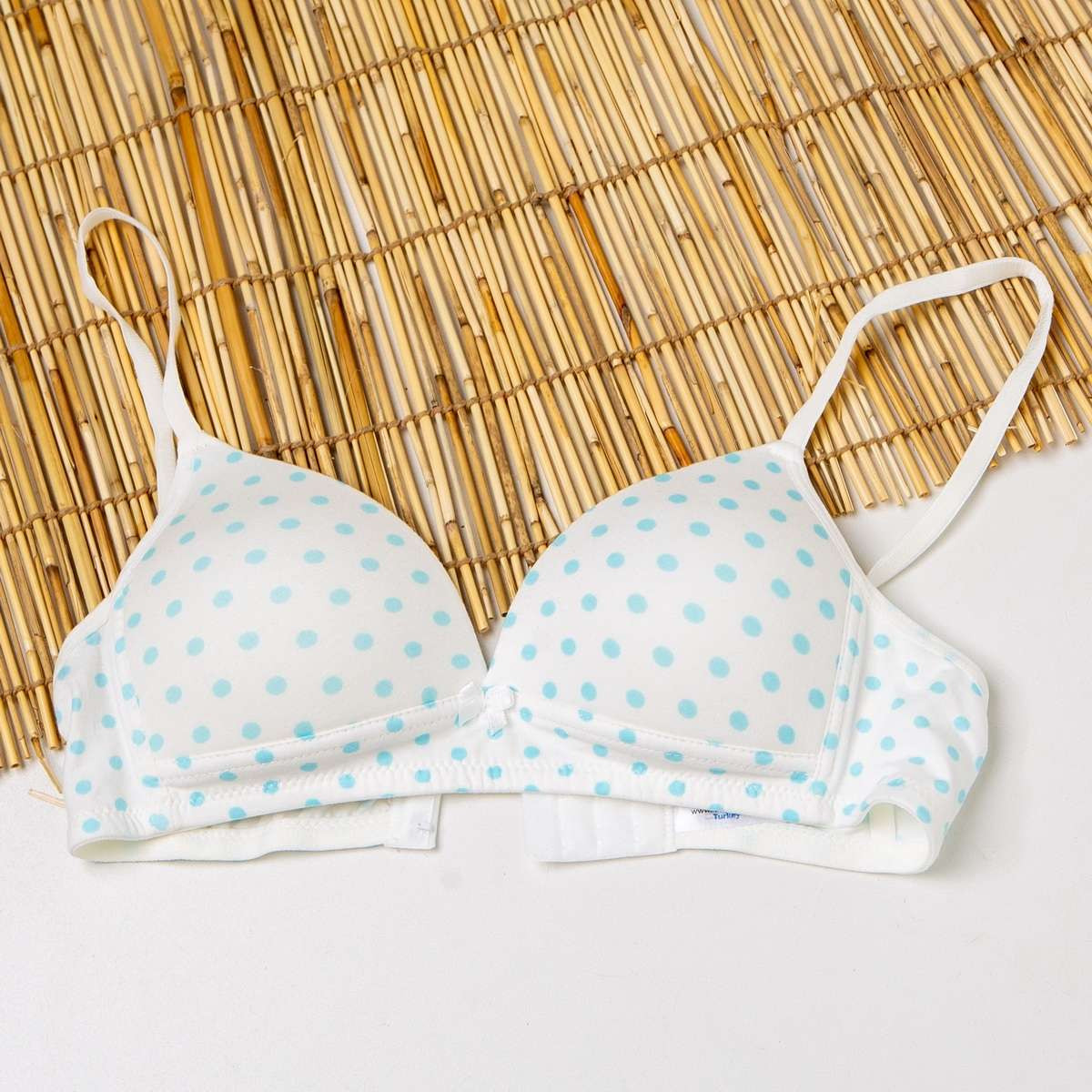 Бюстгальтер подростковый - в голубой горошек