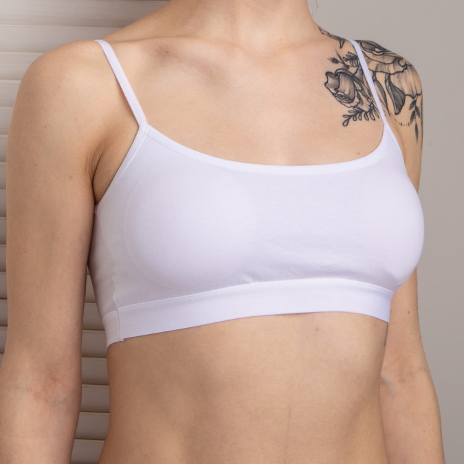 Жіночий бавовняний топік на тонкій бретельці