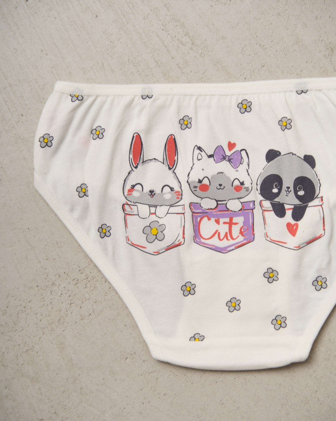Трусики для дівчинки-підлітка - звірята у кишеньках