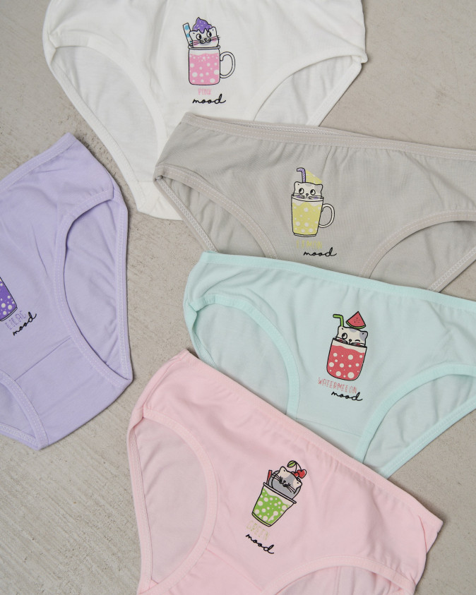Трусики для девочки-подростка - котики в коктейле