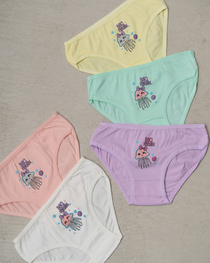 Пастельні дитячі трусики на дівчинку - Восьминіжки