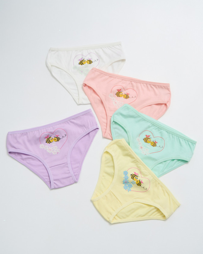 Пастельні дитячі трусики на дівчинку - Бджілки